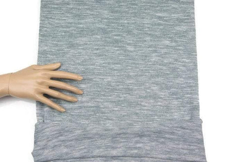 Heather Blue Gray and Off White Sweater Knit Fabric 1.75 Yards OSK00603